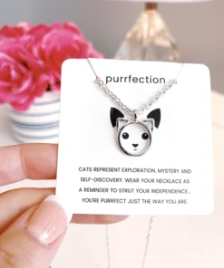 Bored Kitty Purrrrrfection Kitten Necklace