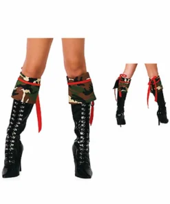 Roma Costume Boot Covers Camo Boot Cuffs