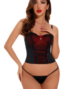 Coquette Black Mesh And Lycra Bustier