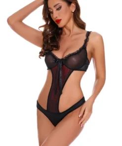 Coquette Mesh Underwire Teddy Lingerie