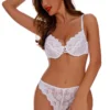 Coquette Lingerie White Lacey Bra Set
