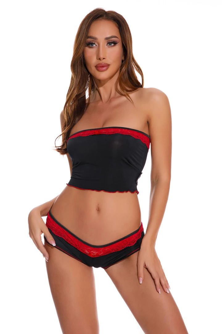 Coquette Lingerie Mesh Tube Top And Shorts 4 Coquette Lingerie Mesh Tube Top And Shorts