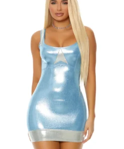 Forplay Blue 90s High School Costume