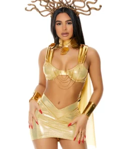 Forplay Sexy Halloween Costumes Golden Medusa Costume