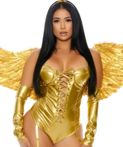 Forplay Heaven Sent Golden Angel Costume