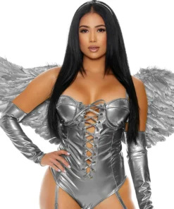 Forplay On Guard Silver Angel Costume