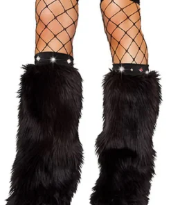 Roma Costume Fur And Rhinestone Leg Warmers