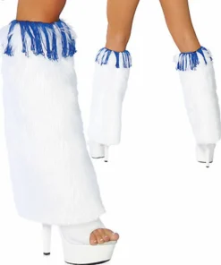 Roma Costume Furry Fringe Leg Warmers
