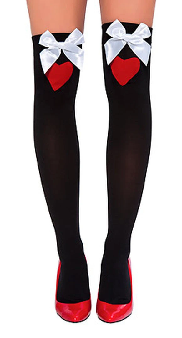 Roma Costume Heart N Bow Stockings 1 Roma Costume Heart N Bow Stockings
