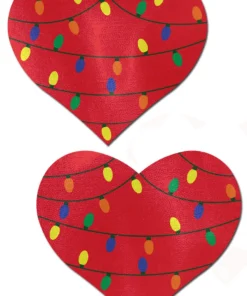 Pastease Christmas Lights Heart Nipple Pasties Lingerie