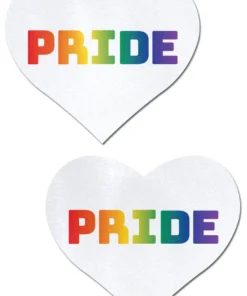 Pastease Gay Pride White Hearts Pasties