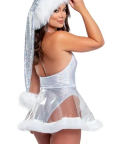 J. Valentine Vinyl And Fur Trimmed Skater Skirt Clothing