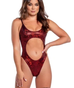 J. Valentine Metallic Cut Out Bodysuit