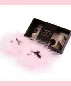 Bristols Six Fuzzy Pink Gold Candy Pasties