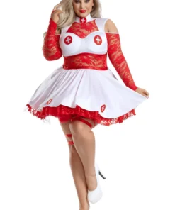 Party King Plus Costumes Plus Size Nurse Lacey Costume