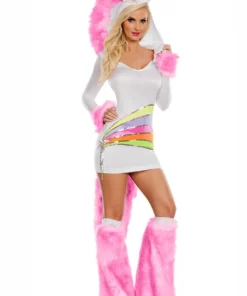 Party King Sexy Halloween Costumes Sparkle Rainbow Unicorn Costume