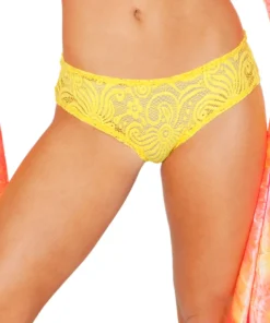 J. Valentine Sunshine Yellow Cyclone Lace Short Panties