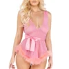 Roma Costume Retro Mesh And Marabou Babydoll