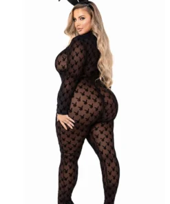 Roma Costume Plus Size Sheer Playboy Bunny Bodysuit