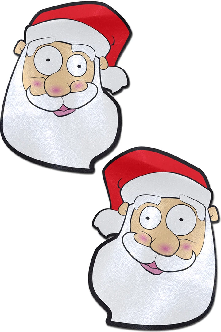 Pastease Jolly Saint Nick Santa Head Nipple Pasties 1 Pastease Jolly Saint Nick Santa Head Nipple Pasties