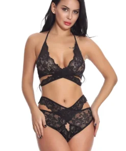 3WISHES Lace Wrap Around Bra Set