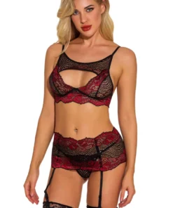3WISHES Lasting Love Keyhole Bra Set Lingerie