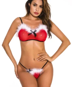 3WISHES Santa Baby Bra And Panty Set