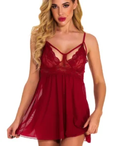3WISHES Sultry Strappy Bust Babydoll Babydoll Lingerie