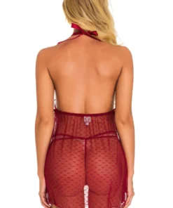 3WISHES Fancy French Dot Halter Babydoll Babydoll Lingerie 13 3WISHES Fancy French Dot Halter Babydoll Babydoll Lingerie