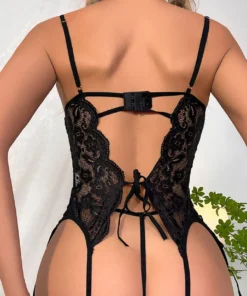 3WISHES Black Beauty Garter Cami Set Lingerie 9 3WISHES Black Beauty Garter Cami Set Lingerie
