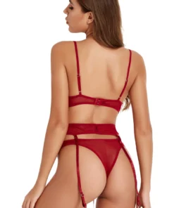 3WISHES Burgundy Bombshell Bra Set Lingerie 9 3WISHES Burgundy Bombshell Bra Set Lingerie