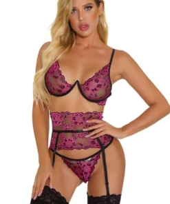 3WISHES Bra Sets Perfectly Purple Bra Set