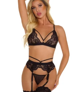 3WISHES Cagey Cutie Bra Set Lingerie