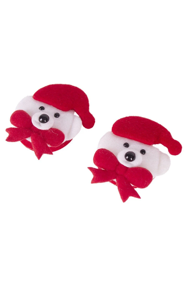 3WISHES Felt Christmas Bear Pasties 1 3WISHES Felt Christmas Bear Pasties