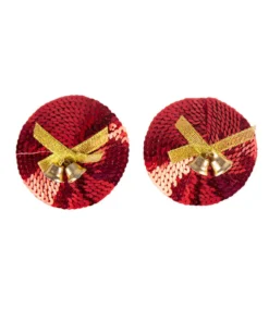 3WISHES Lingerie Red Sequin Present Pasties