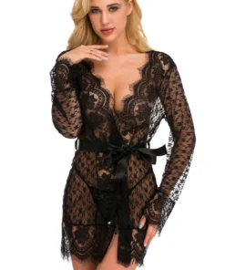 3WISHES Lovely Lace Robe Sleepwear 25 3WISHES Lovely Lace Robe Sleepwear