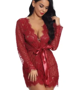 3WISHES Lovely Lace Robe Sleepwear 30 3WISHES Lovely Lace Robe Sleepwear