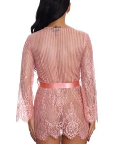 3WISHES Floral And Stripes Robe Lingerie 30 3WISHES Floral And Stripes Robe Lingerie