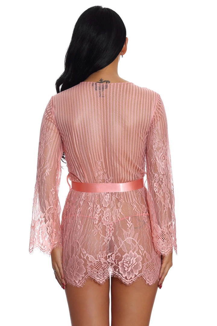 3WISHES Floral And Stripes Robe Lingerie 14 3WISHES Floral And Stripes Robe Lingerie