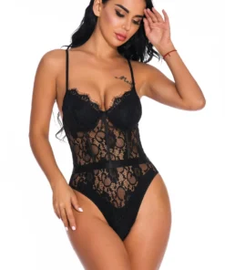 3WISHES Belted Lace Teddy