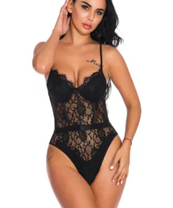 3WISHES Belted Lace Teddy