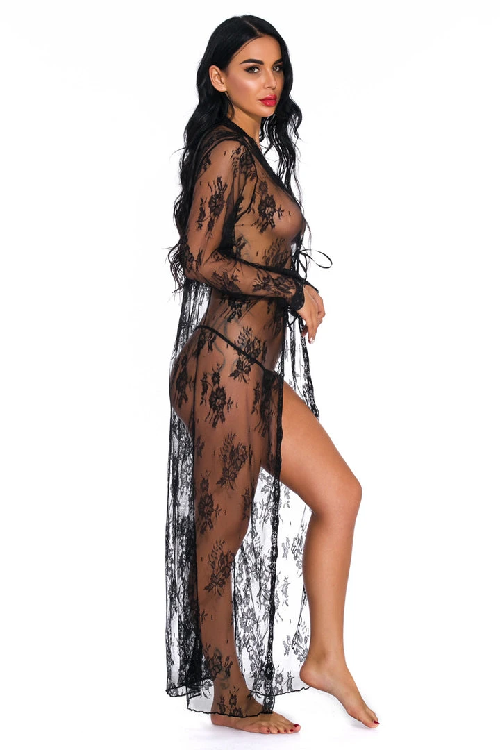 3WISHES Long Lace Flyaway Robe 5 3WISHES Long Lace Flyaway Robe