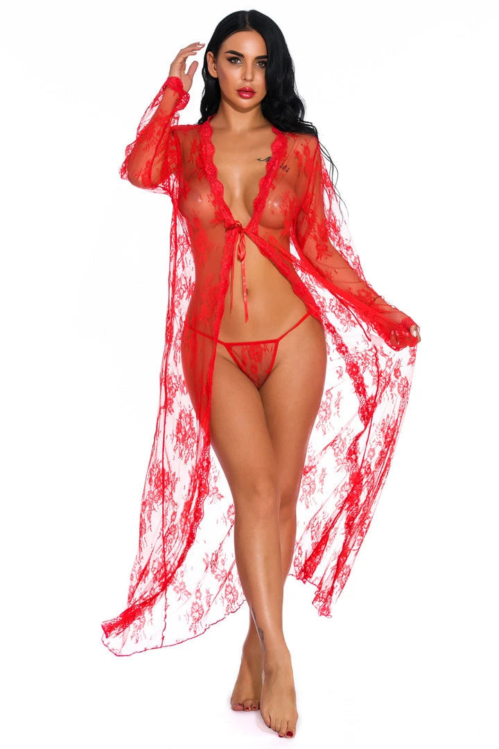 3WISHES Long Lace Flyaway Robe 8 3WISHES Long Lace Flyaway Robe