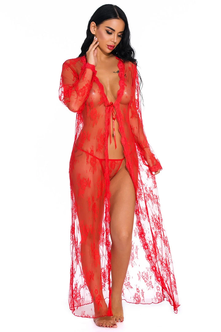 3WISHES Long Lace Flyaway Robe 9 3WISHES Long Lace Flyaway Robe