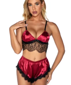 3WISHES Lingerie Satin Desires Bra Set