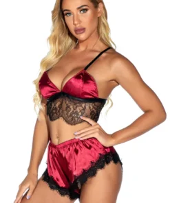 3WISHES Lingerie Satin Desires Bra Set