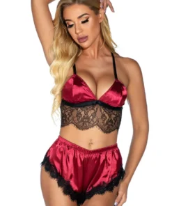 3WISHES Lingerie Satin Desires Bra Set