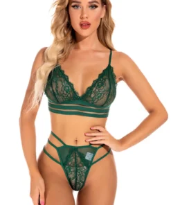 3WISHES Lingerie Sultry Strappy Bra Set