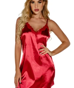 3WISHES Chemise Lingerie Silky Satin Chemise 17 3WISHES Chemise Lingerie Silky Satin Chemise
