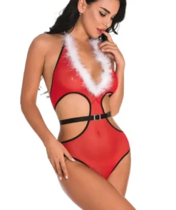 3WISHES Teddy Lingerie Santa Crossing Teddy